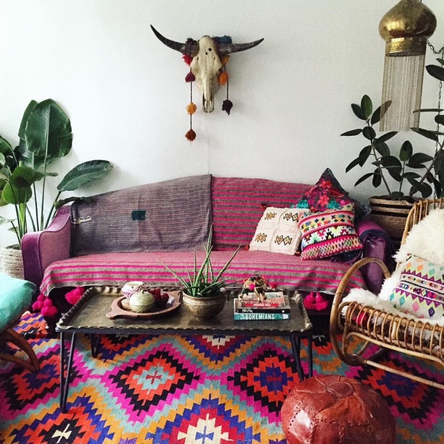 Спальня стиль бохемиан Шик