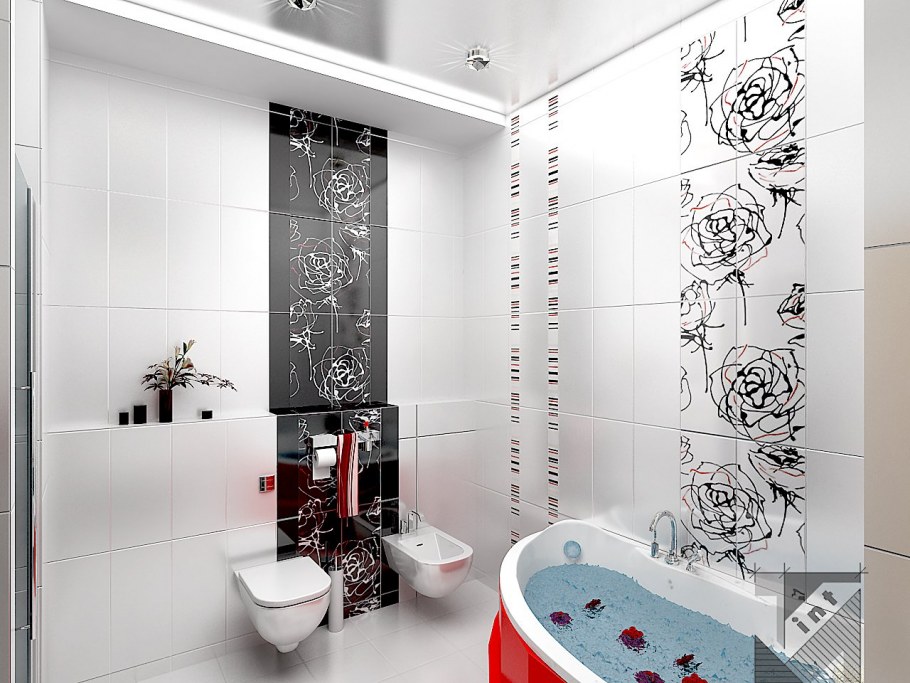 Ванная плитка елочкой