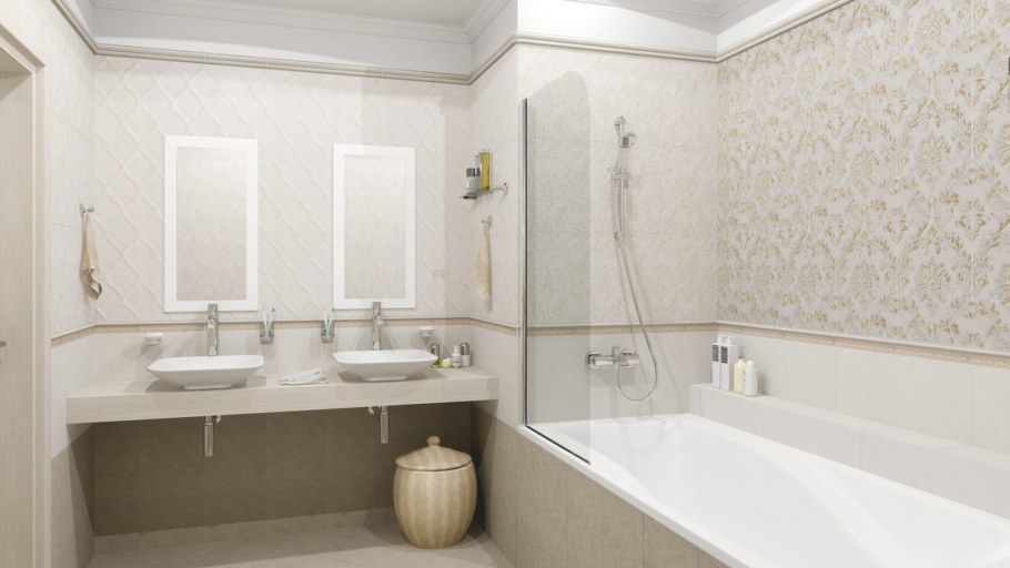 Раскладка плитки в ванной