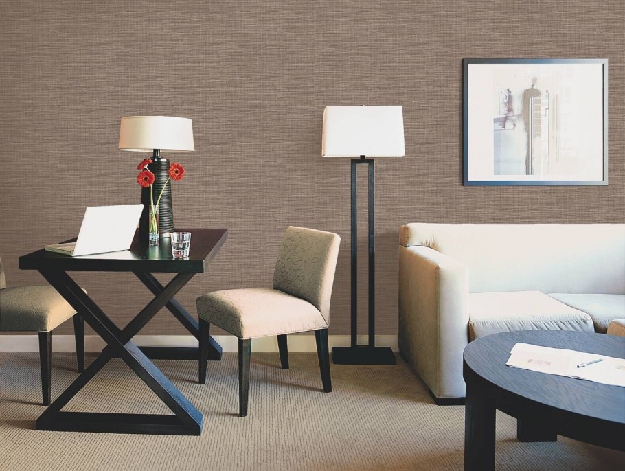 Обои под ткань в интерьере