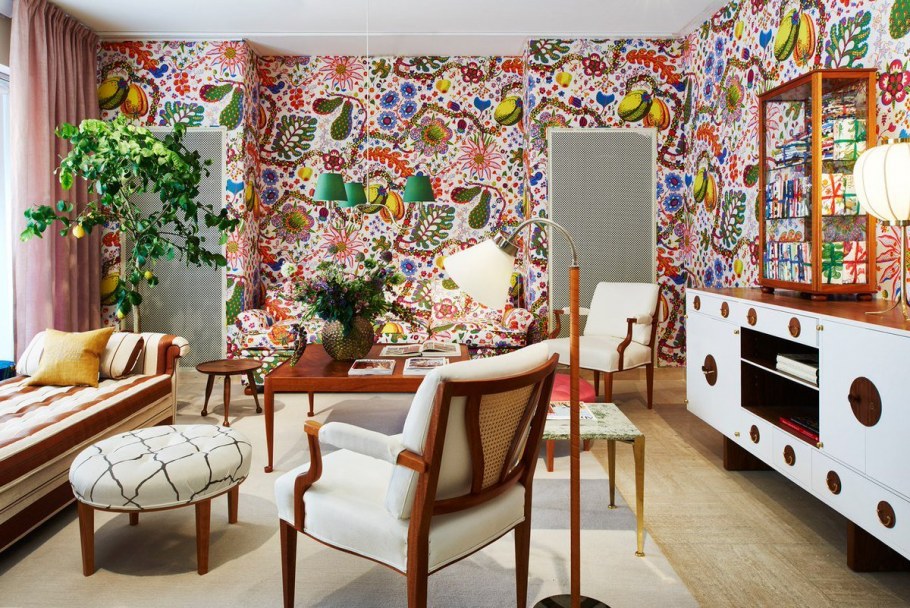Цветочный принт в интерьере