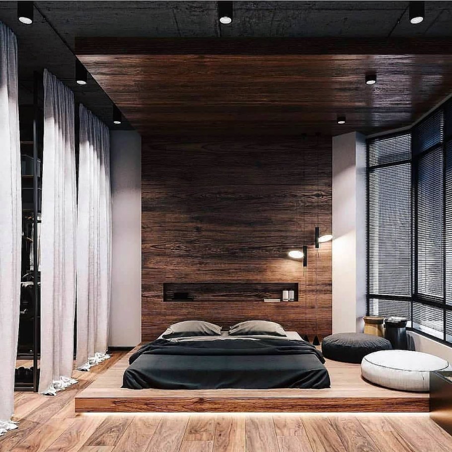 Спальня в стистиле лофт