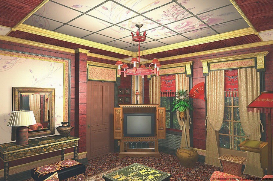 Спальня в традиционном китайском стиле