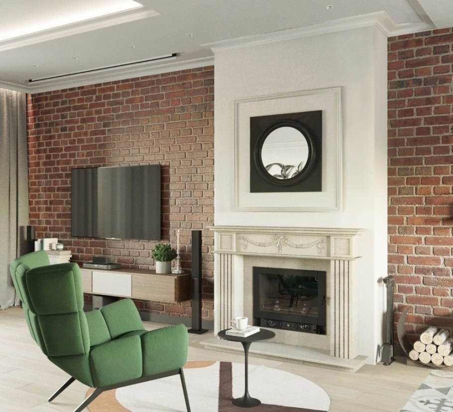 Фальш камин в стиле лофт