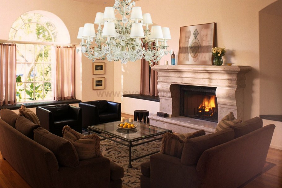 Гостиные с камином в современном стиле