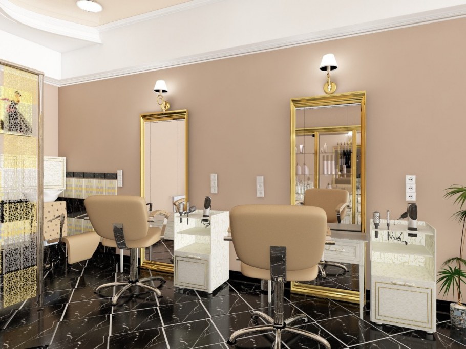 Салон красоты в бежевых тонах
