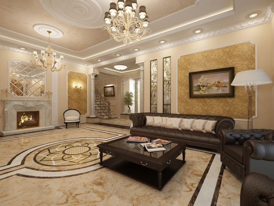 Интерьер гостиной в классическом стиле