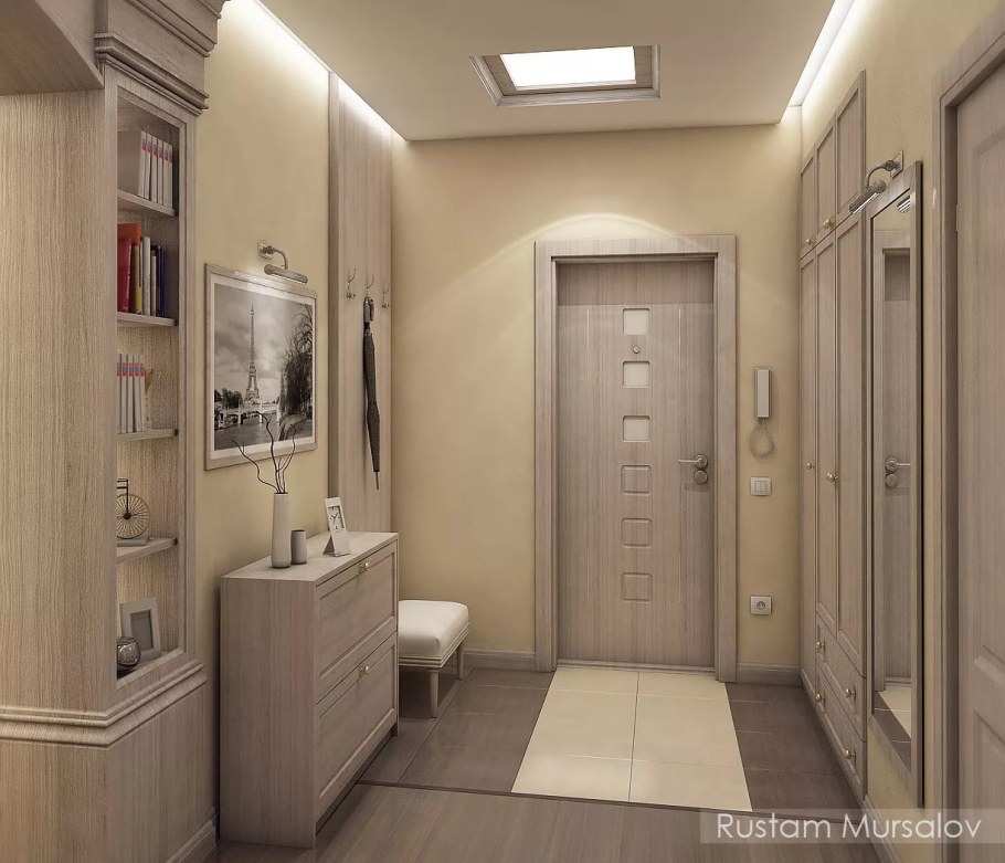 Коридор в бежевых тонах
