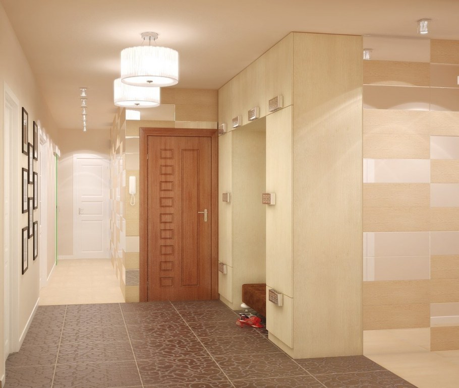 Маленькая бежевая прихожая