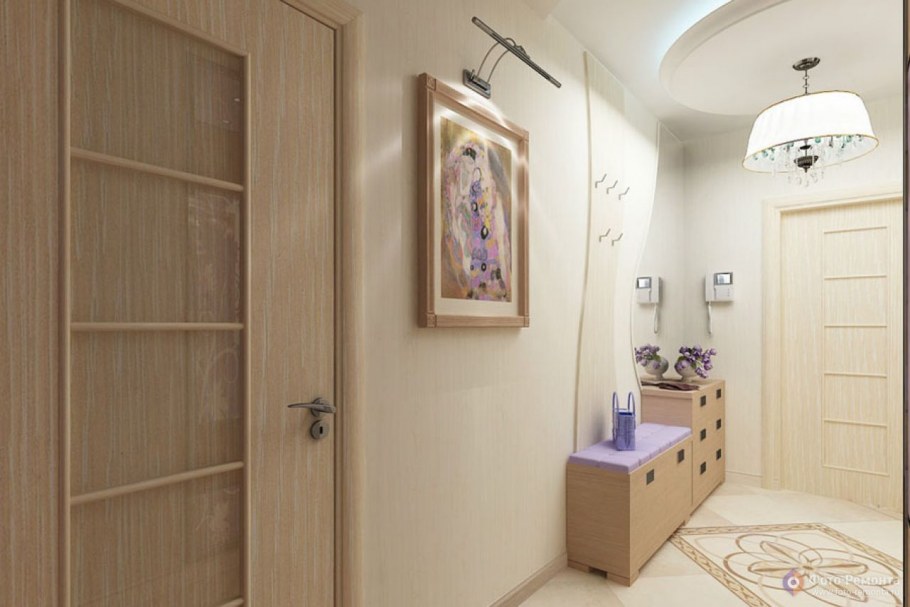 Прихожая в песочных тонах