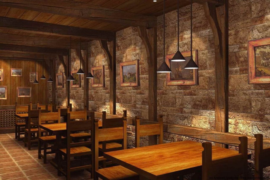 Тимбер фрейм стиль внутри дома