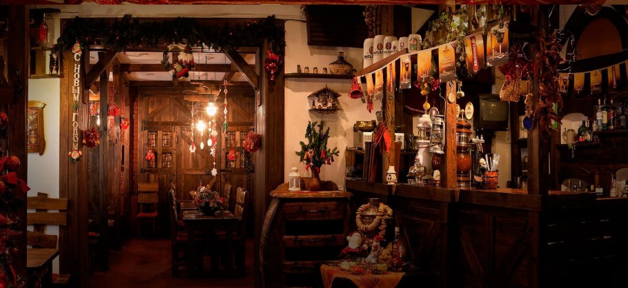 Интерьер паба в ирландском стиле