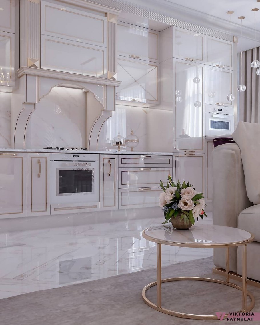 Фартук для кухни в стиле арт деко