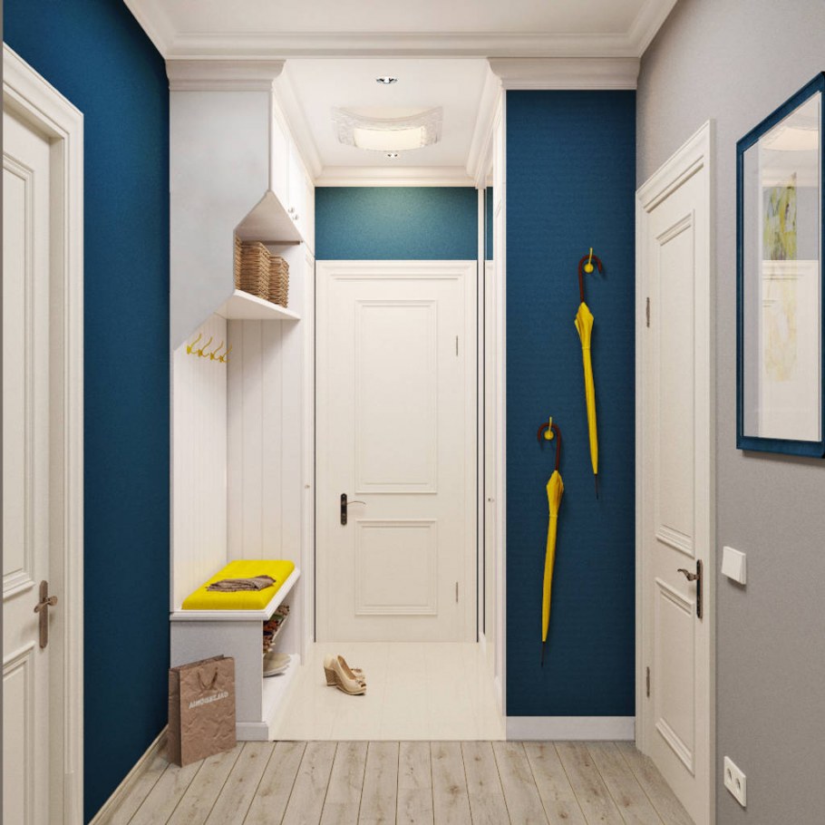 Интерьер узкой прихожей