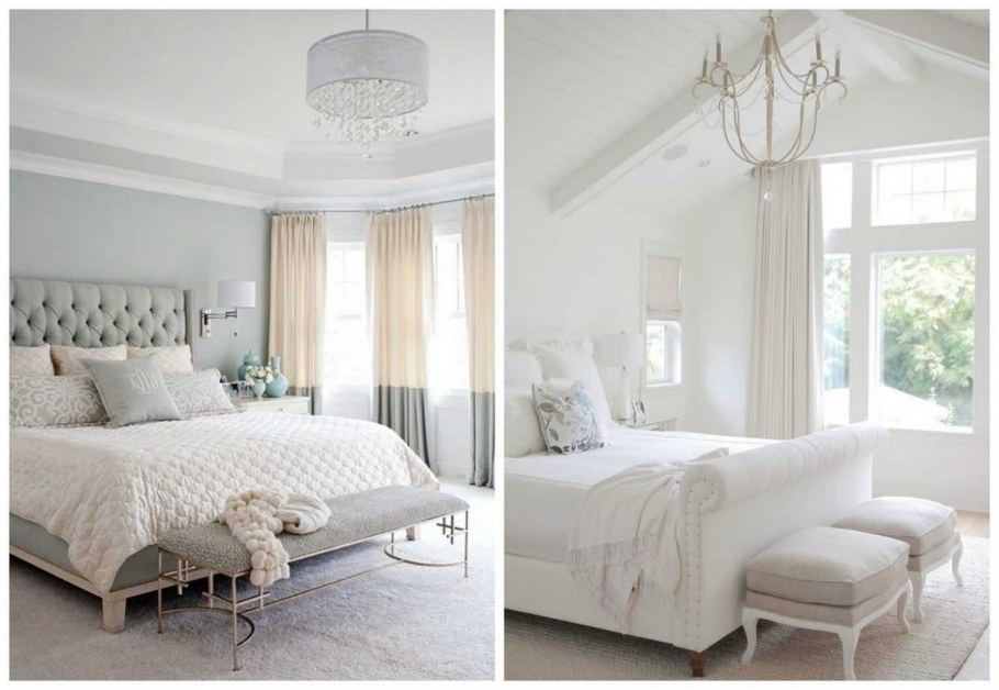 Люстры в интерьере спальни