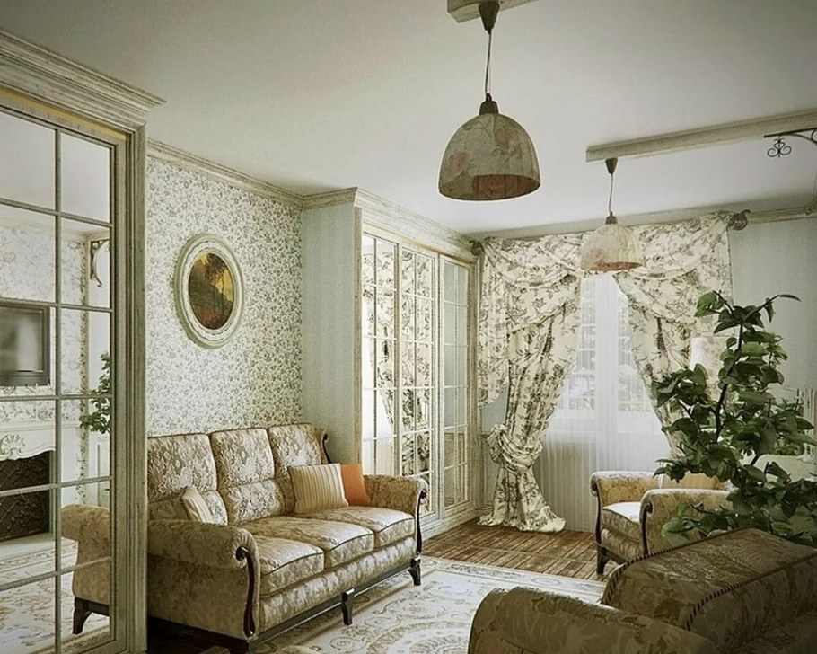 Гостиная комната в стиле Прованс