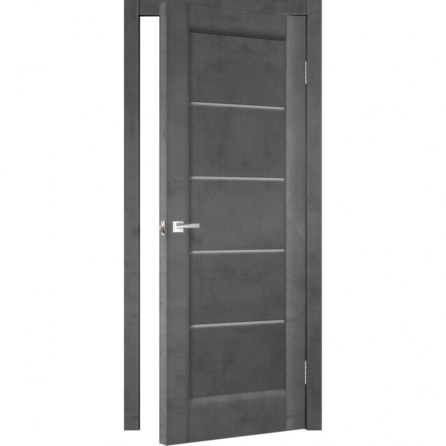 Дверь межкомнатная остеклённая «Сохо», 60x200 см, ПВХ, цвет лофт тёмный