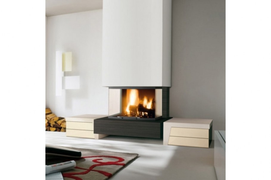 Угловая каминная топка Альфа 700r