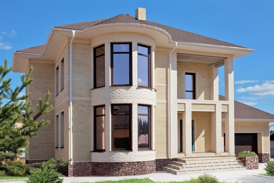 Белая гостиная в деревянном доме