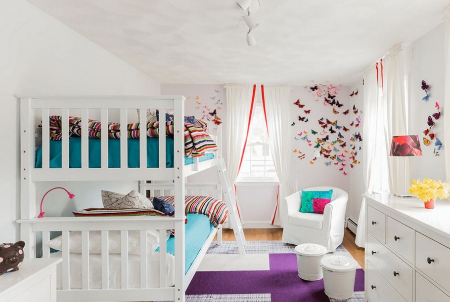 Декор комнаты для двух девочек