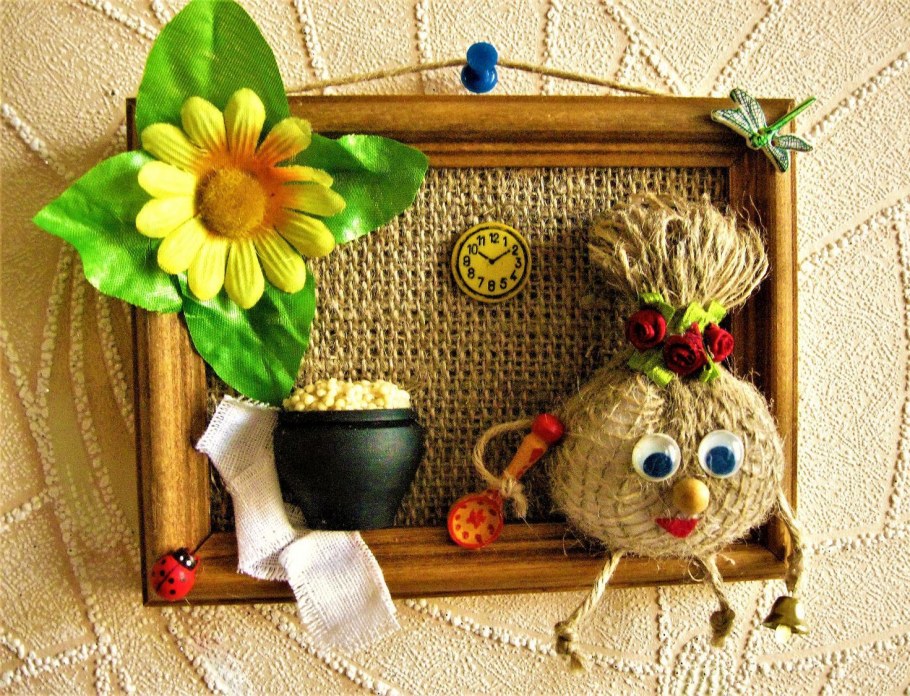 Панно из Мешковины