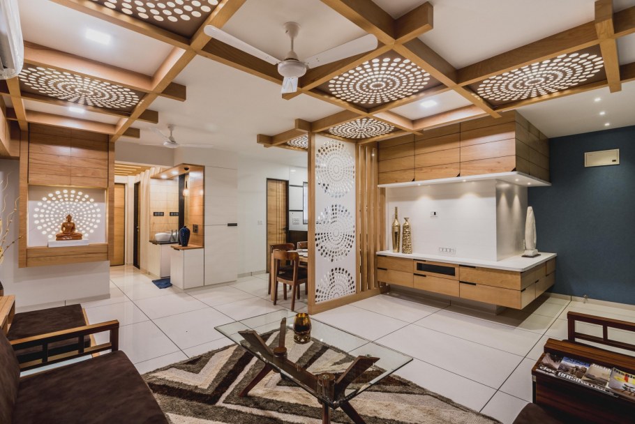 Кессонный потолок в современном интерьере