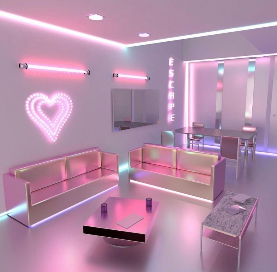 Светодиодная лента РГБ В интерьере