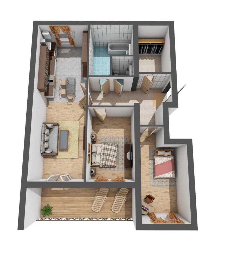 Трешка 61 кв м планировка