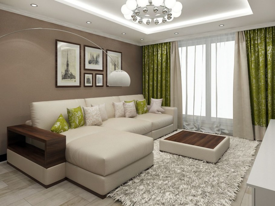 Гостиная в двухкомнатной квартире