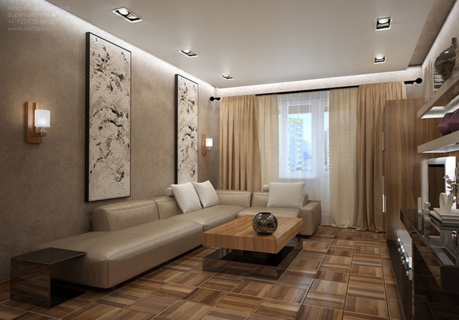 Зал в двухкомнатной квартире