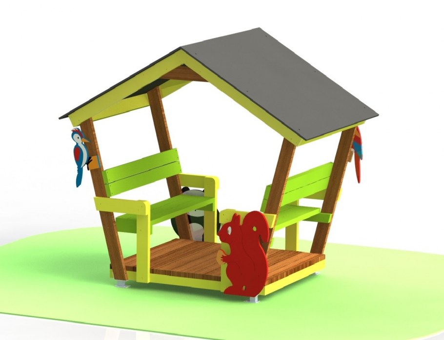 Домик с горкой для детей