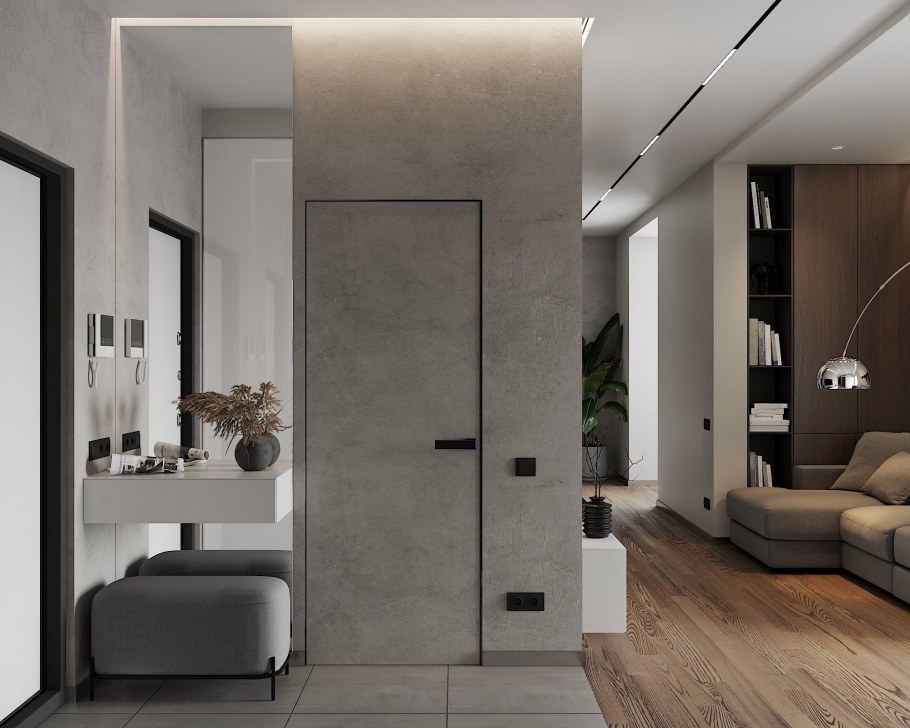 Профиль Дорс Инвизибл с плинтусом