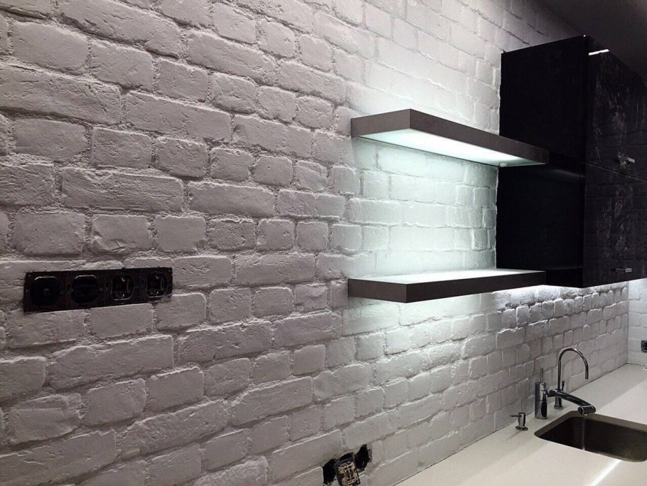 Декоративный кирпич в интерьере