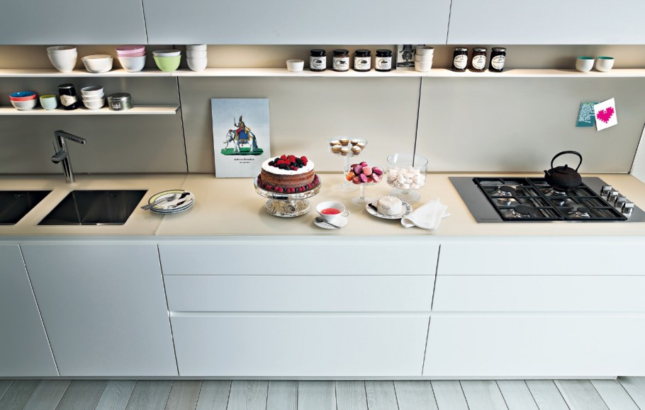 Интегрированные ручки для кухни