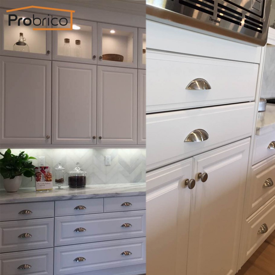 Кухня с ручками кнопками