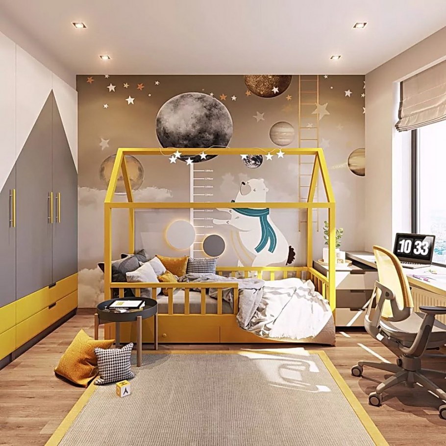 Дизайнерский проект детской комнаты мальчику