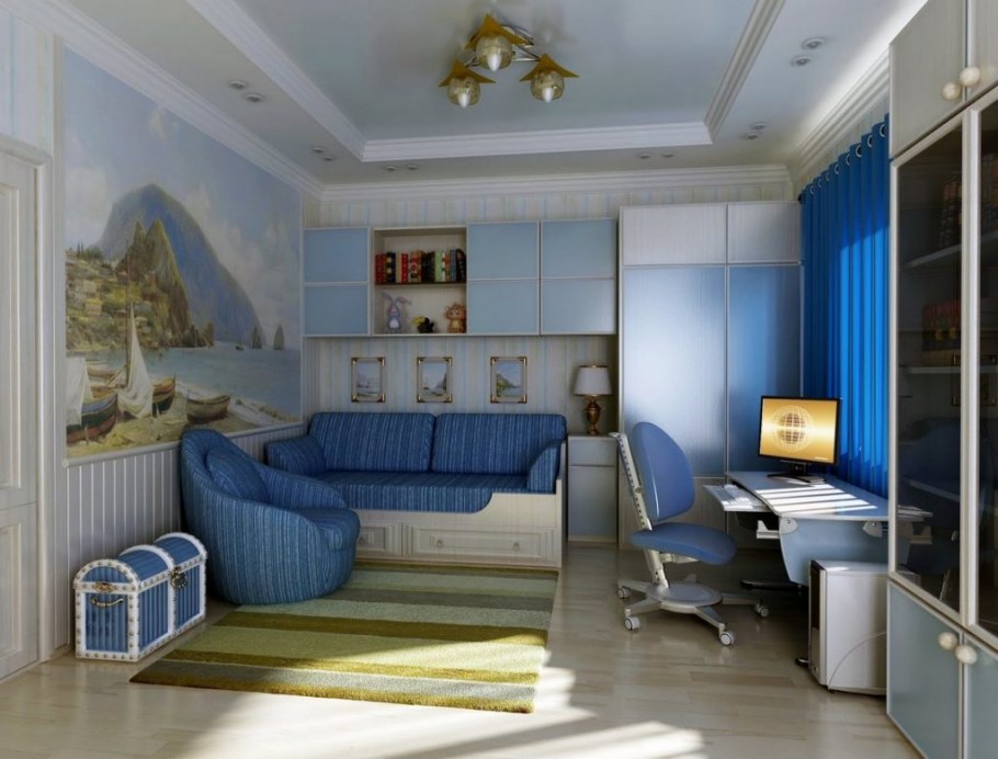 Детская для мальчика интерьер