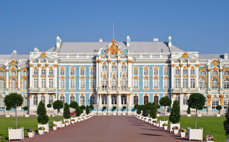 Екатерининский дворец в Царском селе фасад