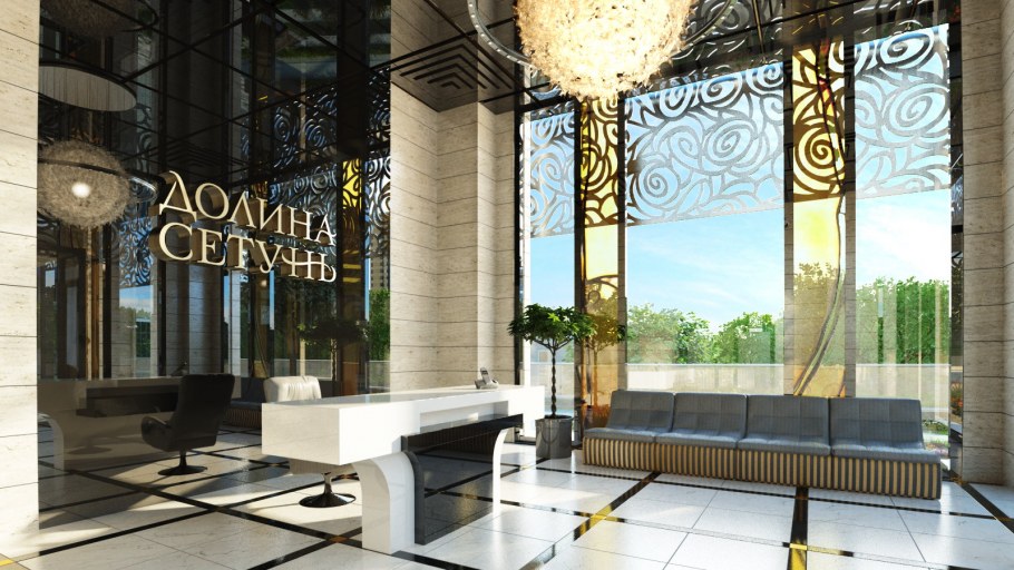 Коридор с квартирами в ЖК