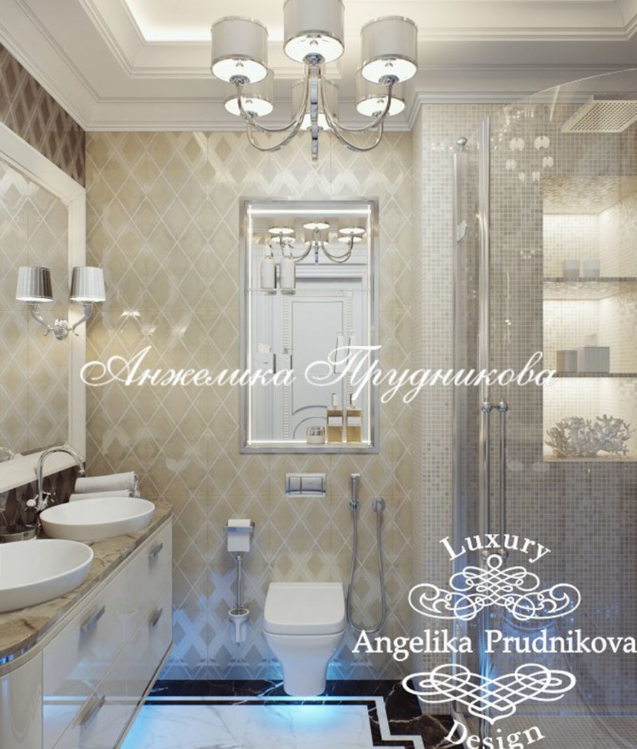 Узкая прихожая в классическом стиле