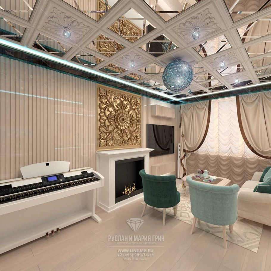 Руслан и Марина Грин зеркальный интерьер в коридоре