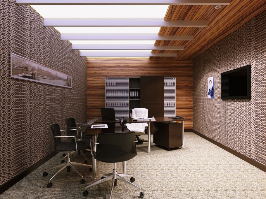 Отделка стен в офисе