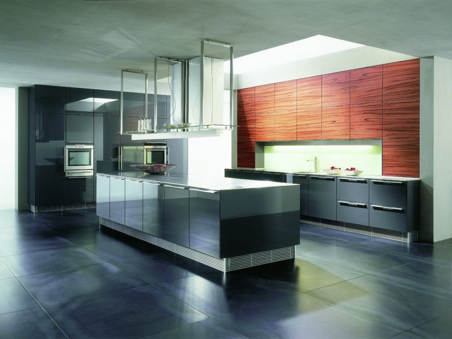 Кухня с медными вставками