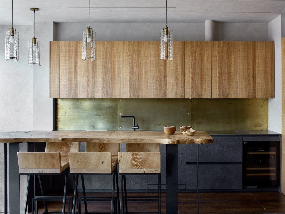 Каменный шпон столешница