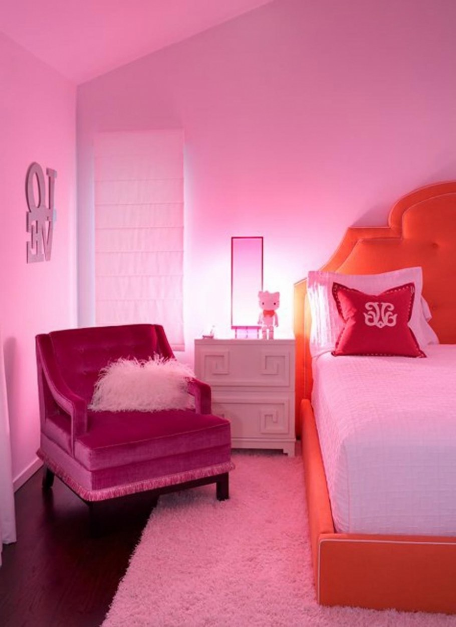 Гостиная в розовом цвете