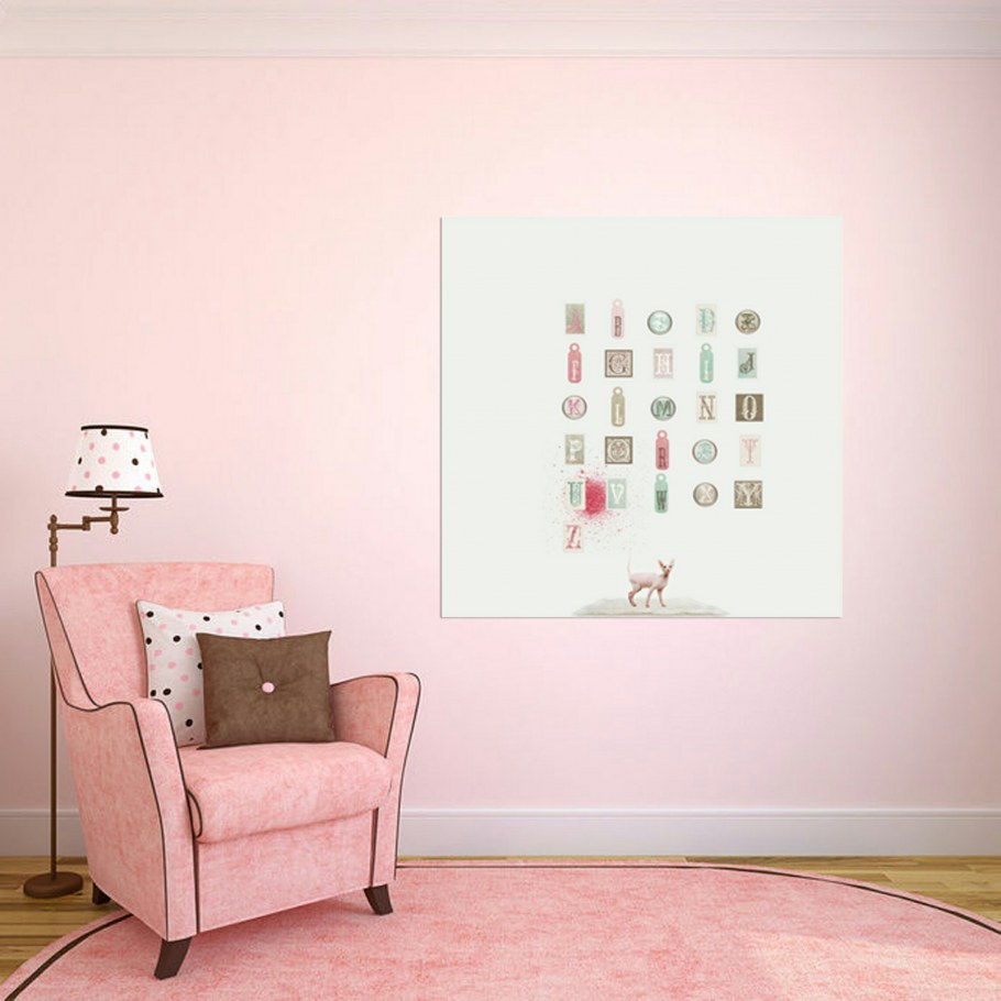 Интерьер комнаты в розовых тонах