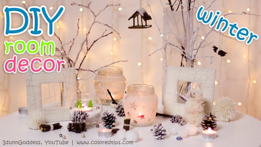 Зимний декор комнаты DIY