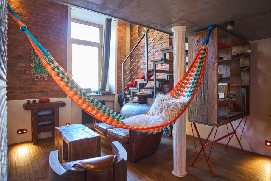 Гамак в комнате подростка