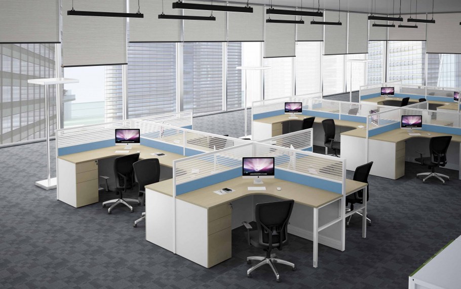 Офисные столы с перегородками