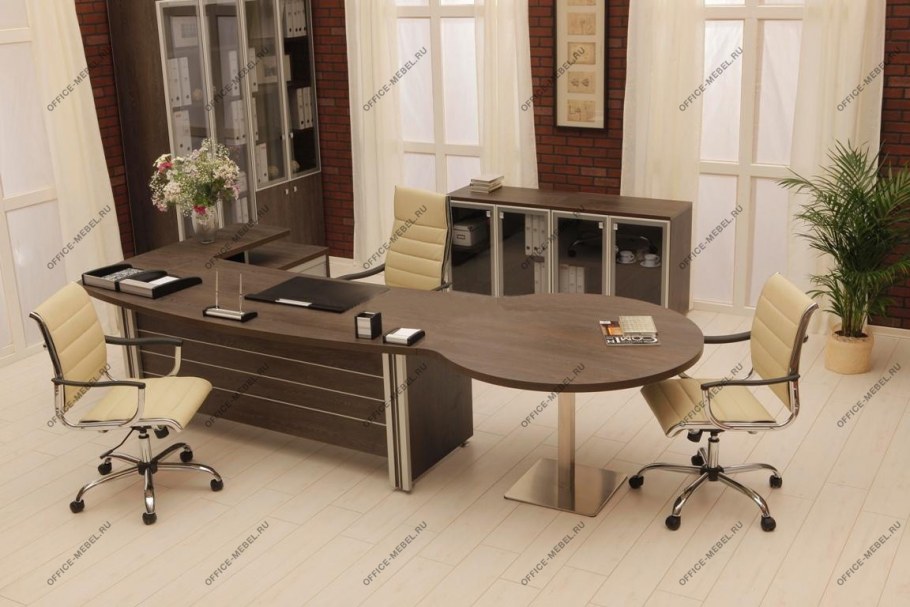 Офисная мебель дуб Шамони светлый